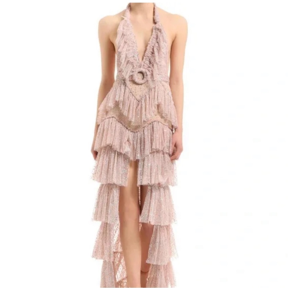 Raisa Vanessa pink halter gown